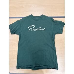 Primitive Script Logo Graphic Tee Green Men’s Large